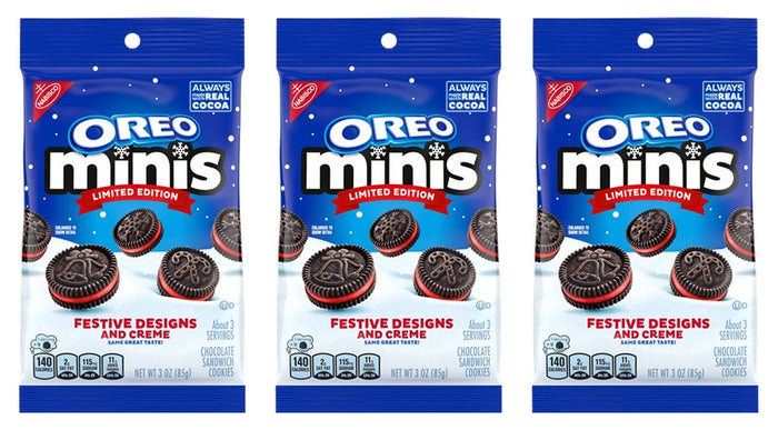 Oreo Mini Festive Designs and Creme Limited Edition 3oz Big Bags