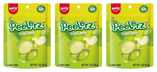 Peelerz Gummy Green Apple 3oz Peg Bags — 3-Pack