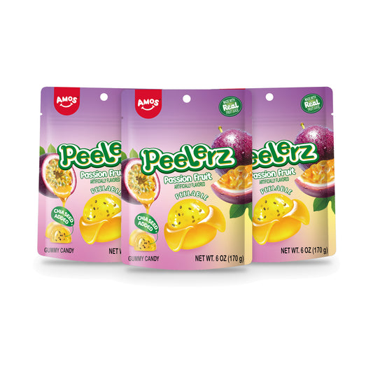 Peelerz Gummy Passion Fruit 6oz Peg Bags 3-pack