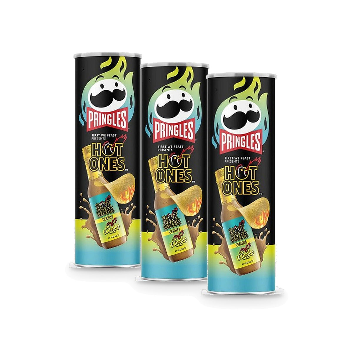 Pringles Hot Ones Verde 5.5oz 3-Pack