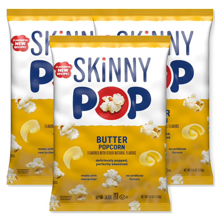 SkinnyPop Butter Flavored Popcorn 4.4oz Bag