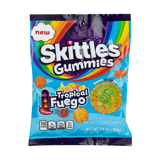 Skittles Gummies Tropical Fuego 5.8oz Peg Bag single