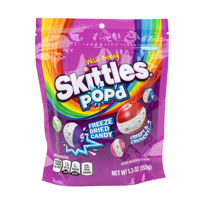 Skittles POP'd Wild Berry Freeze Dried Candy 5.5oz