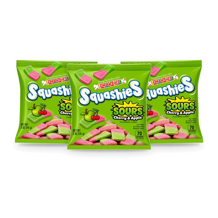 Smarties Squashies Sours Cherry & Apple 5oz Peg Bag
