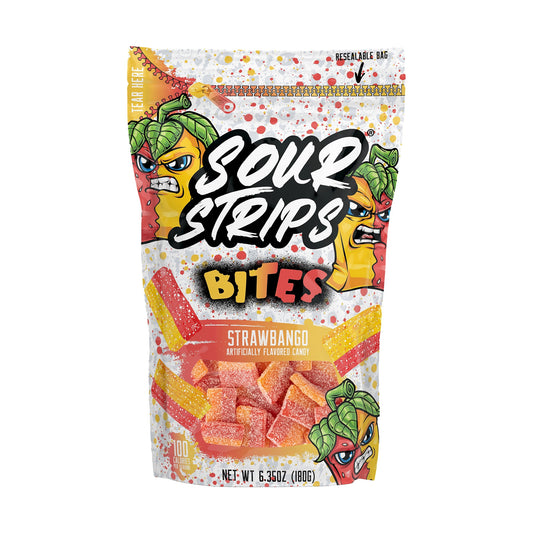 Sour Strips Bites Strawbango 6.35oz Peg Bag