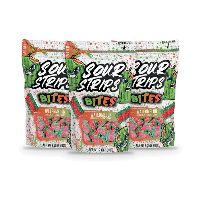 Sour Strips Bites Watermelon 6.35oz Peg Bag
