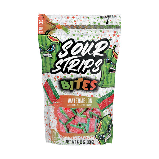 Sour Strips Bites Watermelon 6.35oz Peg Bag