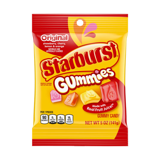 Starburst Gummies Original 5oz Peg Bag