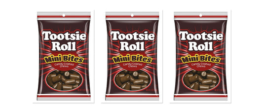 Tootsie Roll Mini Bites Peg Bag 7.3oz 3-Pack