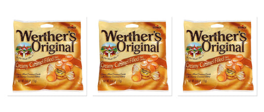 Werther's Original Caramel Filled 2.65oz Peg Bag 3-Pack