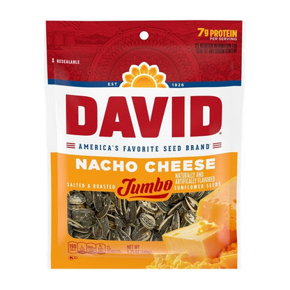 David Jumbo Nacho Cheese Seeds 5.25oz — full package