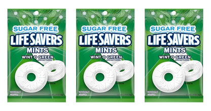 Life Savers Wint-O-Green Sugar-Free Mints 2.75oz Bags — 3-Pack
