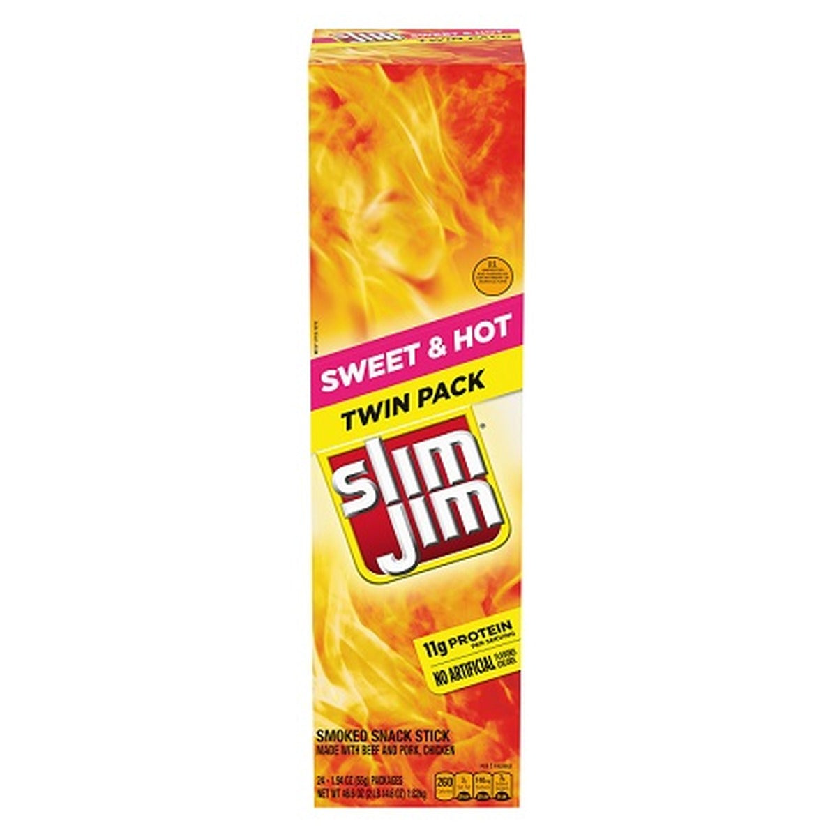 Slim Jim Twin Pack Sweet & Hot 1.94oz pack — full package