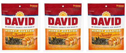 David Jumbo Honey Roasted Seeds 5.25oz 3-Pack — three single bags