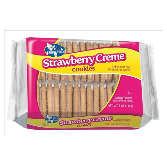 Lil' Dutch Maid Strawberry Creme Cookies 5oz pack — full package
