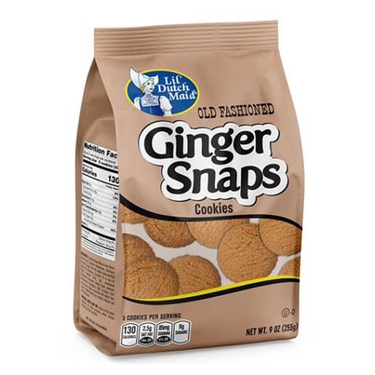 Lil' Dutch Maid Ginger Snaps 9oz pack — full package