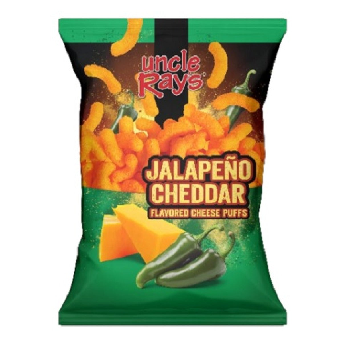 Uncle Ray's Jalapeno Cheddar Cheese Puffs 3oz — full package