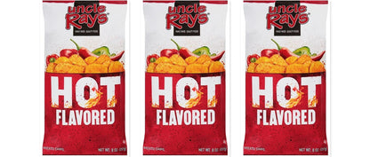Uncle Ray's Hot Chips 8oz 3-Pack — three single bags