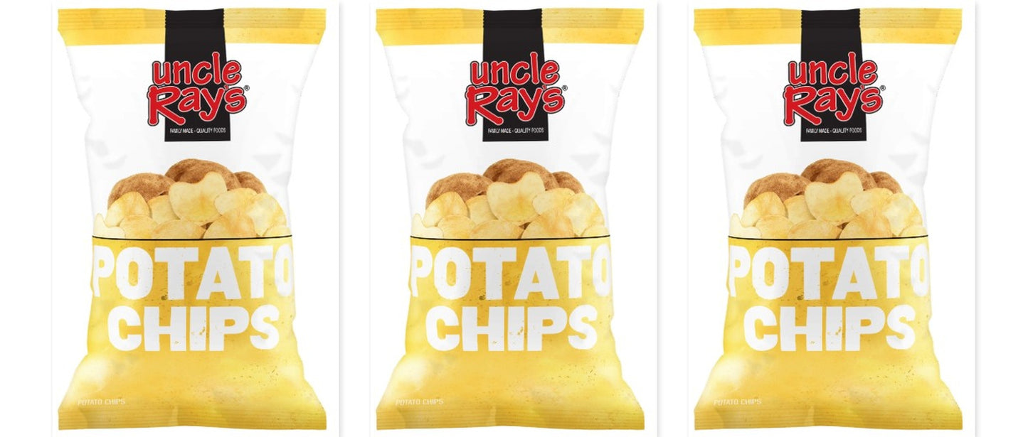 Uncle Ray's Regular Chips 8.5oz 3-Pack — three single bags