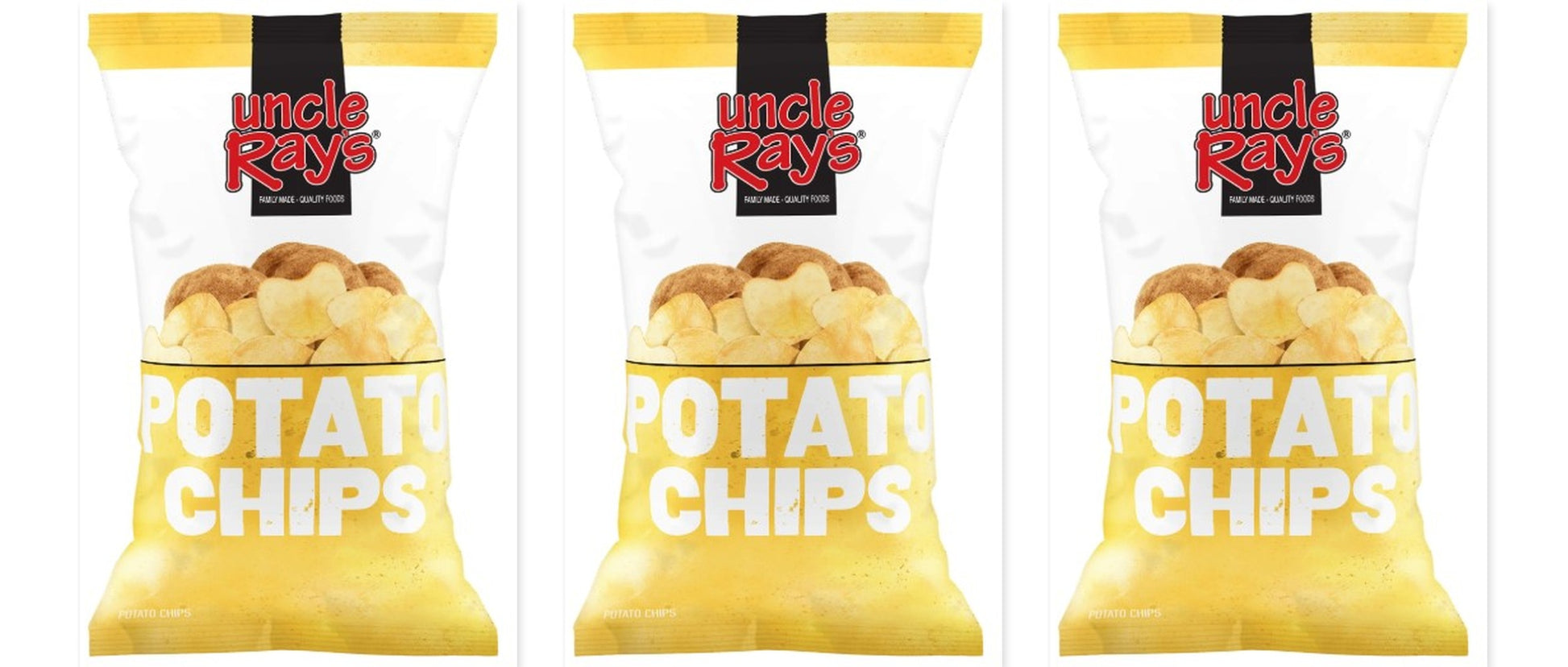 Uncle Ray's Regular Chips 8.5oz 3-Pack — three single bags