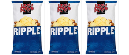 Uncle Ray's Ripple Chips 8.5oz 3-Pack — three single bags