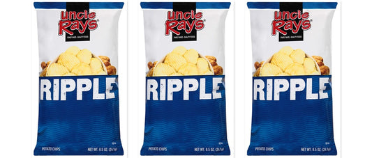 Uncle Ray's Ripple Chips 8.5oz 3-Pack — three single bags