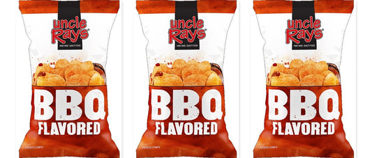Uncle Ray's BBQ Chips 8oz 3-Pack — three single bags