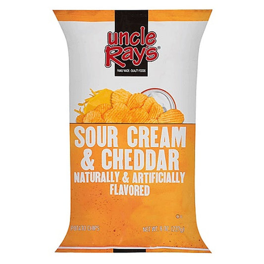 Uncle Ray's Cheddar Sour Cream Chips 8oz — full package