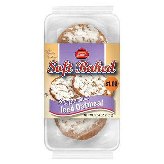 Carley's Soft Baked Iced Oatmeal Cookies 5.34oz pack — full package