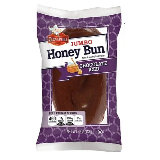 Cloverhill Chocolate Honey Bun 4oz pack — full package