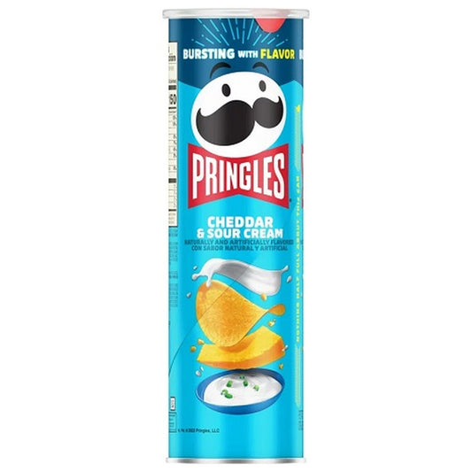 Pringles Cheddar Sour Cream 5.57oz can — full package