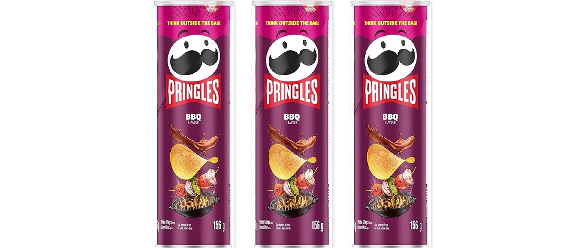 Pringles Barbecue 5.57oz 3-Pack — three single cans