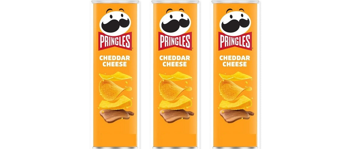 Pringles Cheddar 5.57oz 3-Pack — three single cans