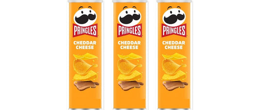 Pringles Cheddar 5.57oz 3-Pack — three single cans
