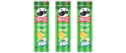 Pringles Sour Cream & Onion 5.57oz 3-Pack — three single cans