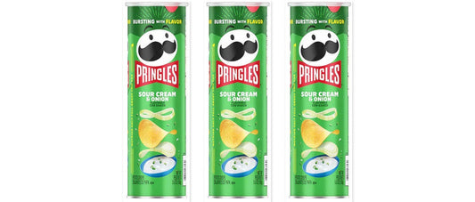 Pringles Sour Cream & Onion 5.57oz 3-Pack — three single cans