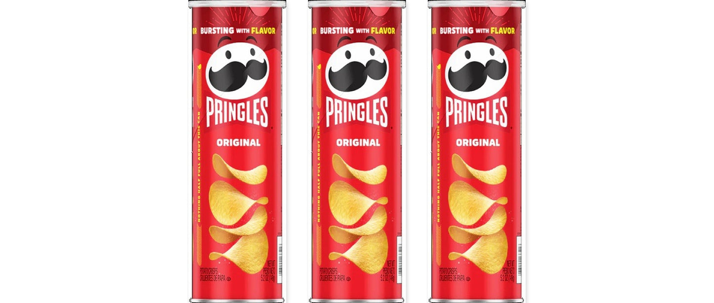 Pringles Original 5.26oz 3-Pack — three single cans