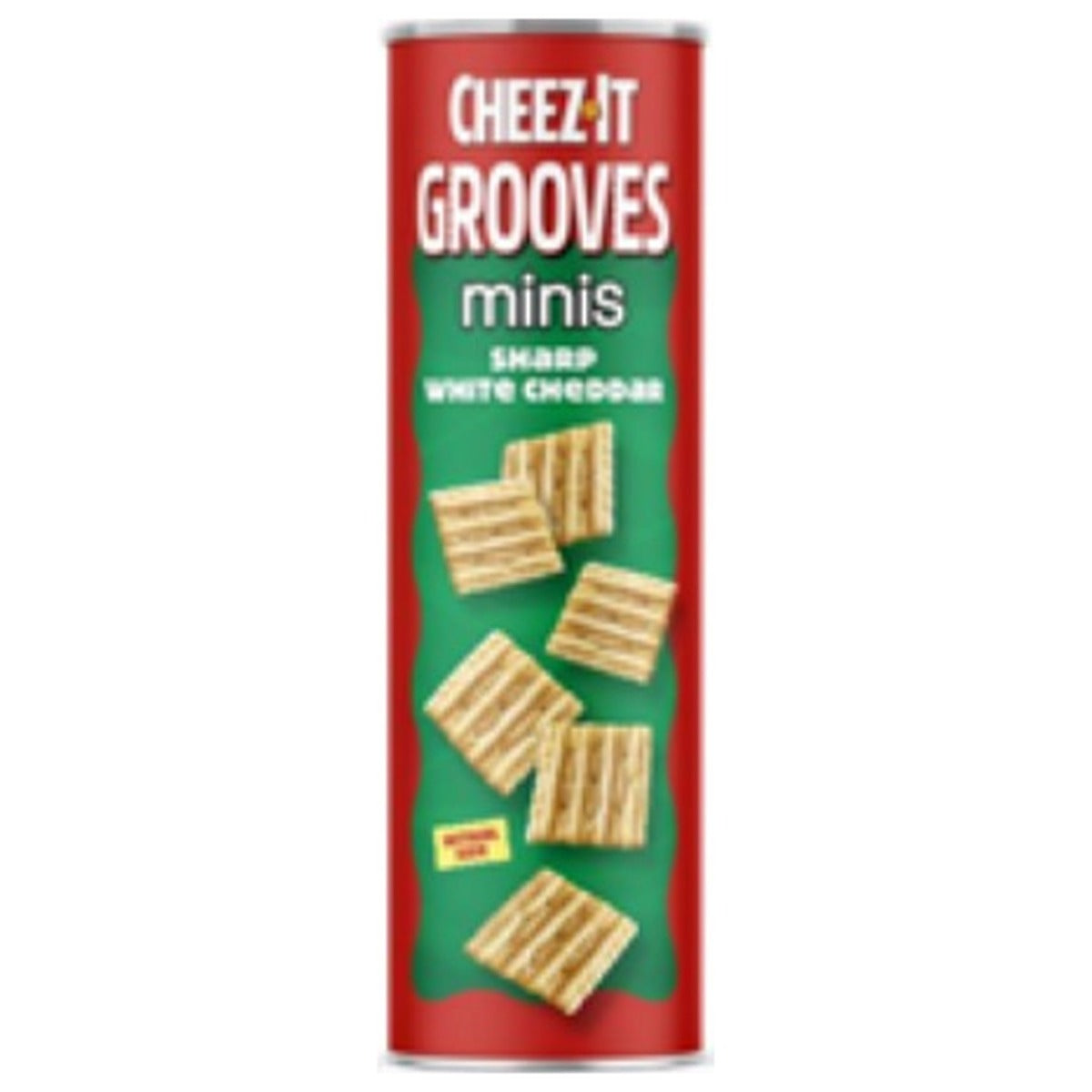 Cheez-It Grooves Mini White Cheddar Can 7oz — Case of 8