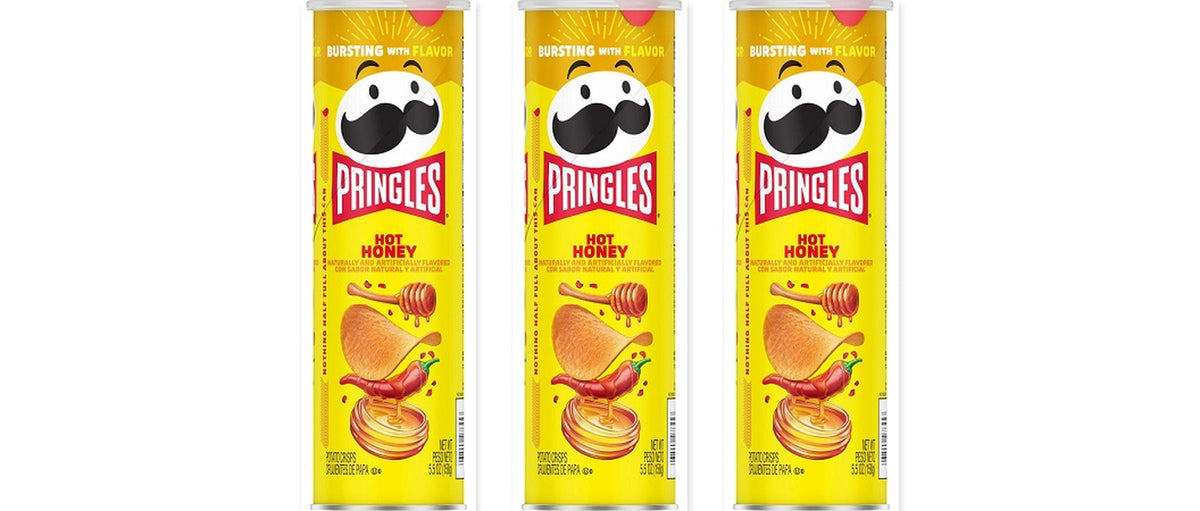 Pringles Hot Honey 5.5oz 3-Pack — three single cans