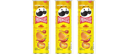 Pringles Hot Honey 5.5oz 3-Pack — three single cans