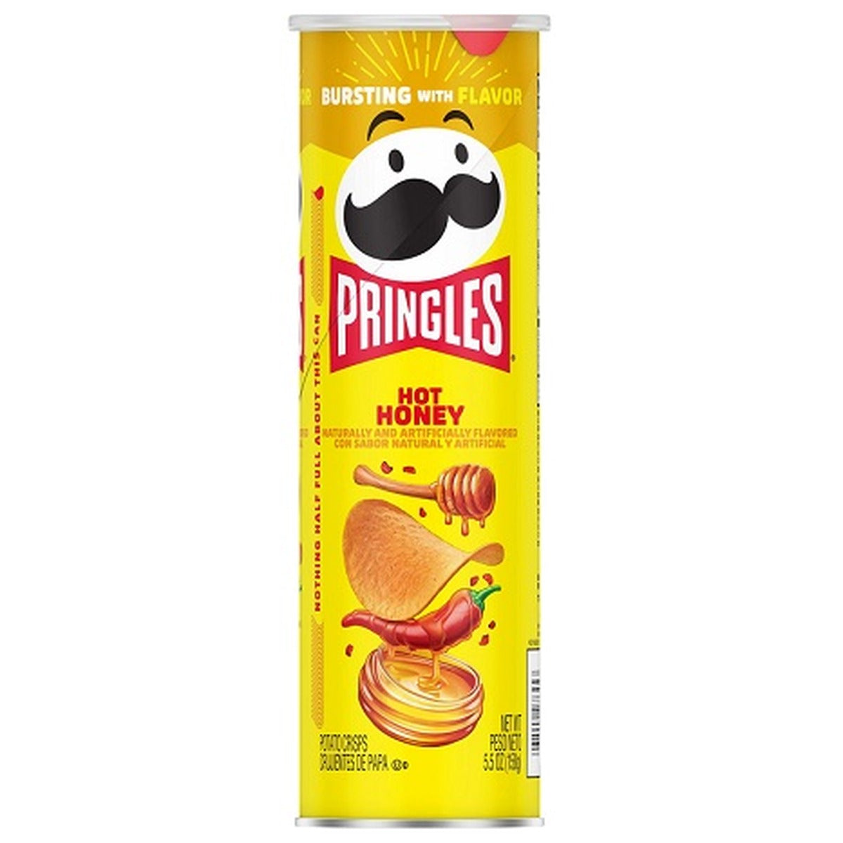 Pringles Hot Honey 5.5oz can — full package