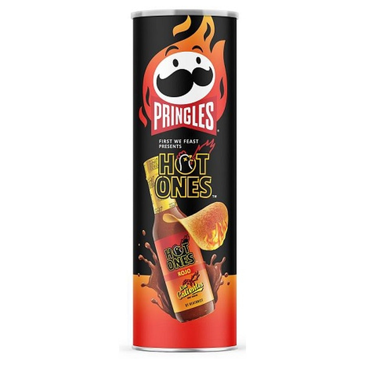 Pringles Hot Ones Rojo 5.5oz can — full package