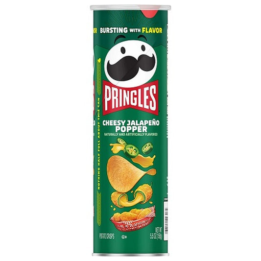 Pringles Cheesy Jalapeno Popper 5.5oz can — full package