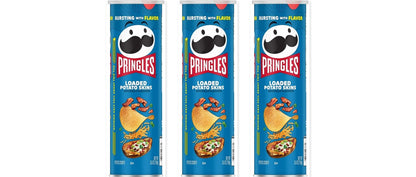 Pringles Loaded Potato Skins 5.5oz 3-Pack — three single cans