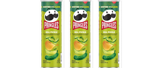 Pringles Dill Pickle 5.5oz 3-Pack — three single cans