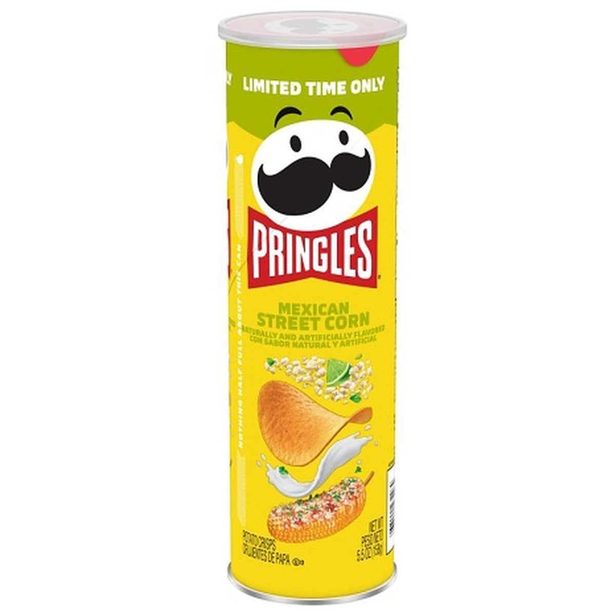 Pringles Mexican Street Corn 5.5oz can — full package
