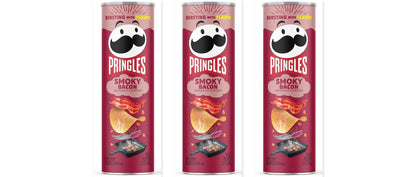 Pringles Smoky Bacon 5.5oz 3-Pack — three single cans