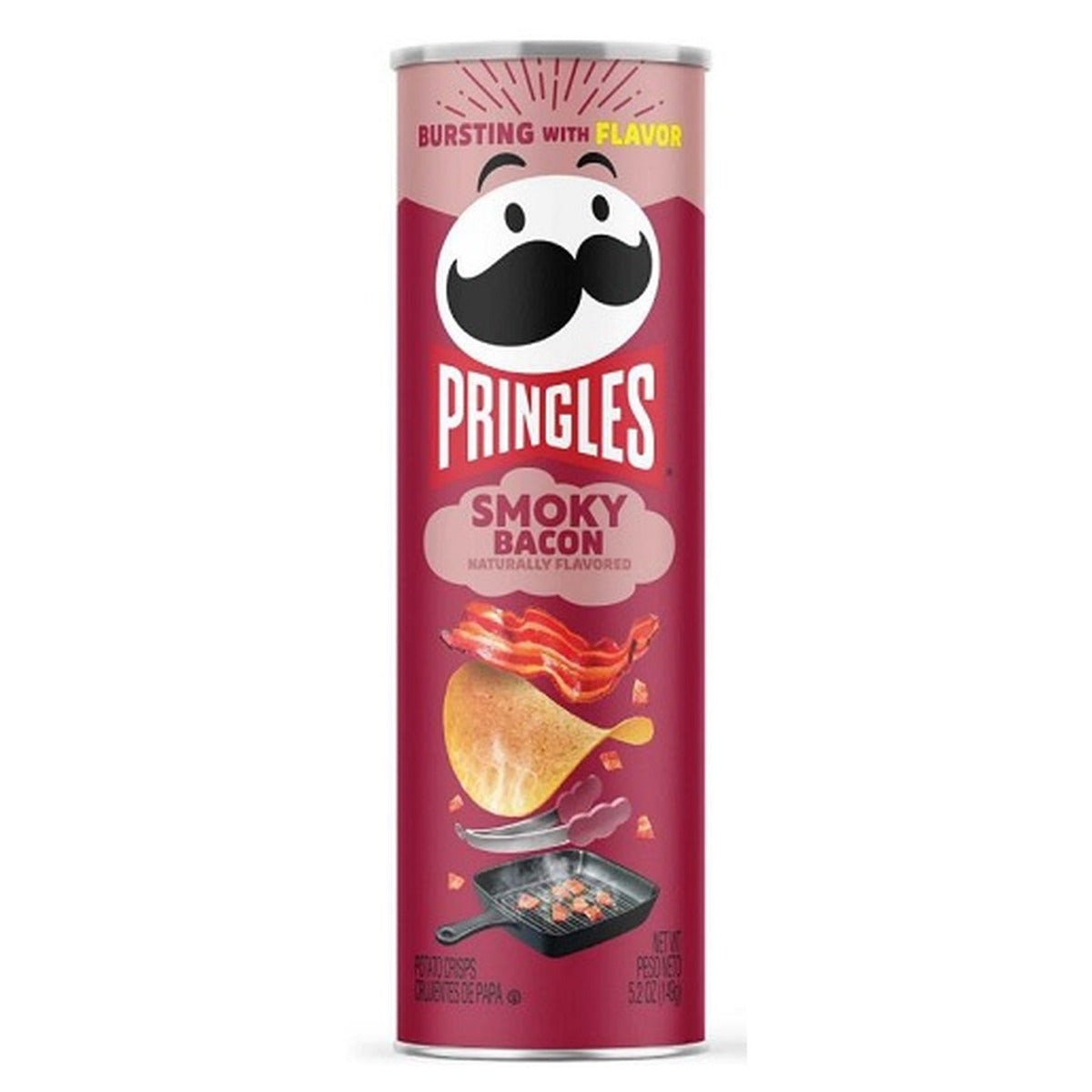 Pringles Smoky Bacon 5.5oz — full package