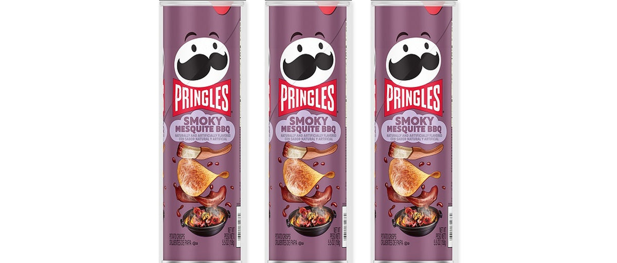Pringles Smoky Mesquite BBQ 5.5oz 3-Pack — three single cans