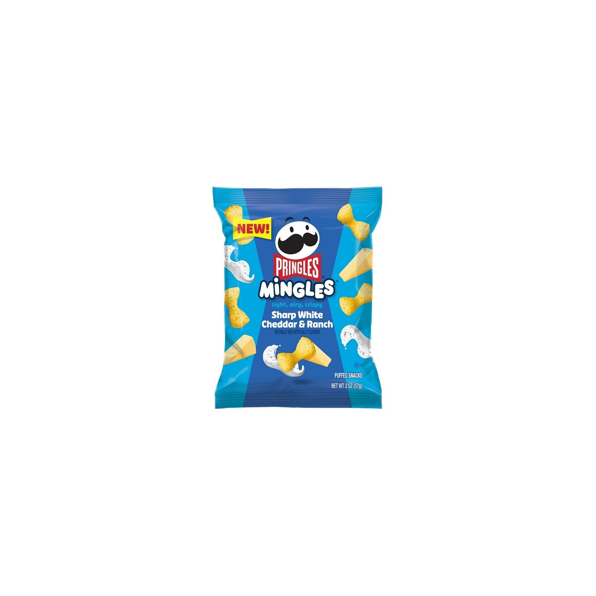 Pringles Mingles Sharp White Cheddar & Ranch 2oz pack — full package